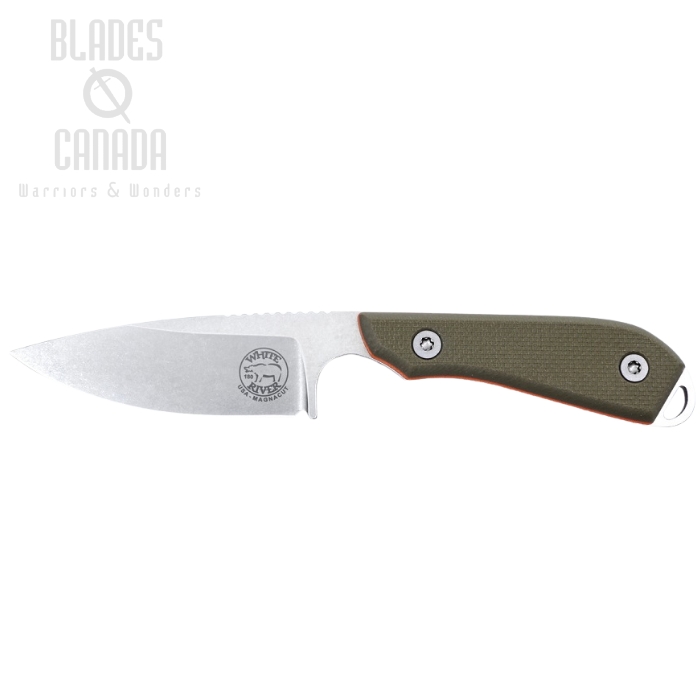 White River M1 Pro Fixed Blade Knife, Magnacut, Textured G10 Green/Orange, White River M1 Pro Fixed Blade Knife, Magnacut, Textured G10 Green/Orange,